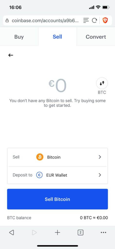 enter how much crypto you want to sell and then hit sell in order to sell your crypto on coinbase