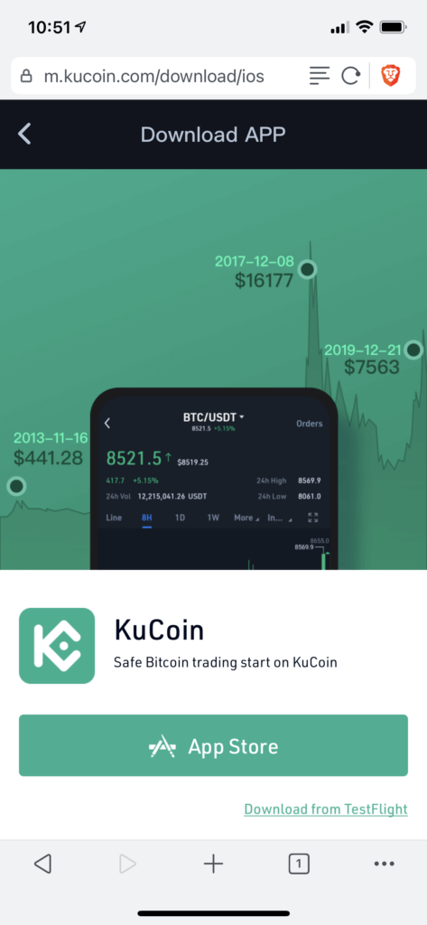 download the KuCoin app